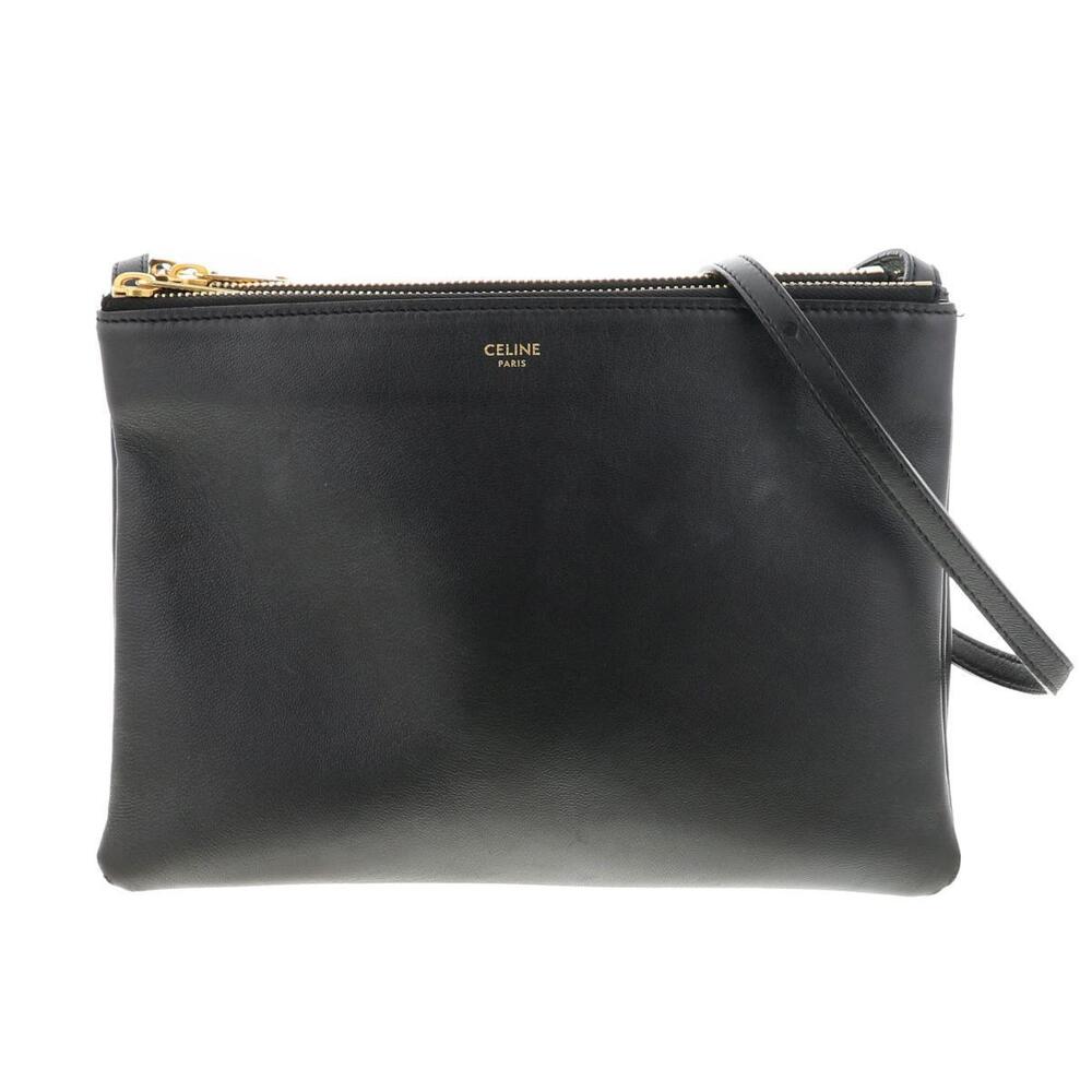 CELINE Trio Shoulder Bag Black